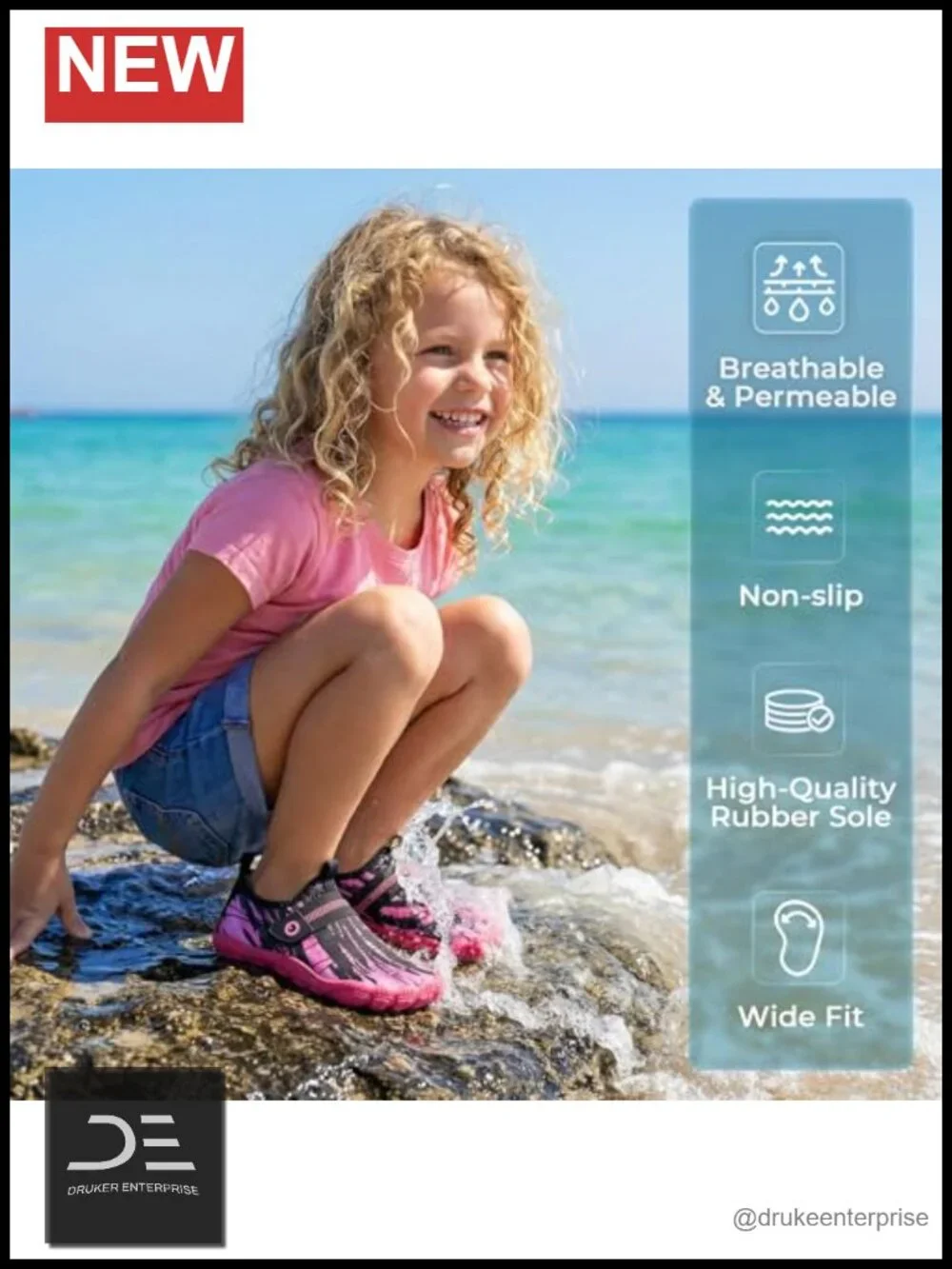 Barefoot Water Shoes for Kids with Wide Toe Box Quick-Dry for Hiking Swim Beach
